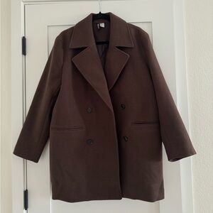 H&M Classic Espresso Brown Trench Coat